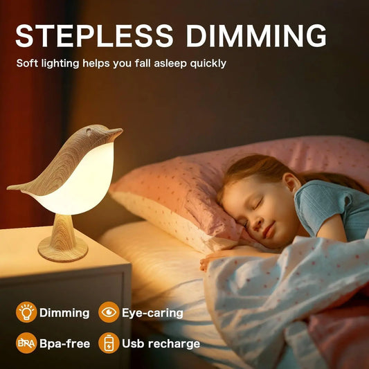Small Desk Lamp, Bird Cordless Table Lamp