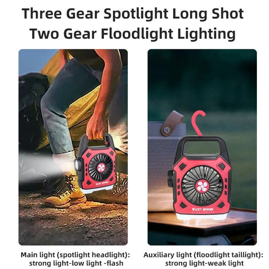 Multipurpose Rechargeable LED Light with Camping Fan