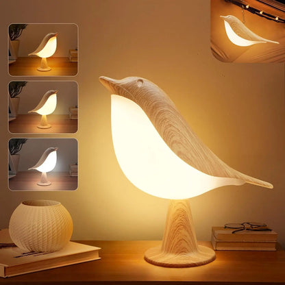 Small Desk Lamp, Bird Cordless Table Lamp