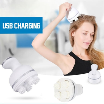 Rechargeable Electric Scalp Massager with 4 Clusters