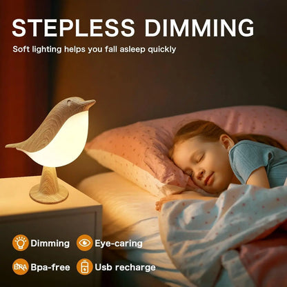 Small Desk Lamp, Bird Cordless Table Lamp