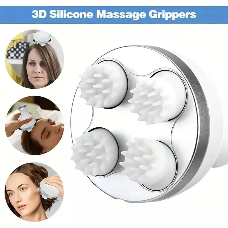 Rechargeable Electric Scalp Massager with 4 Clusters
