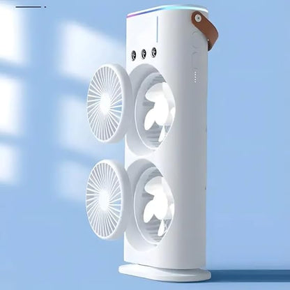 Double Head Mist Fan with Light & Humidifier