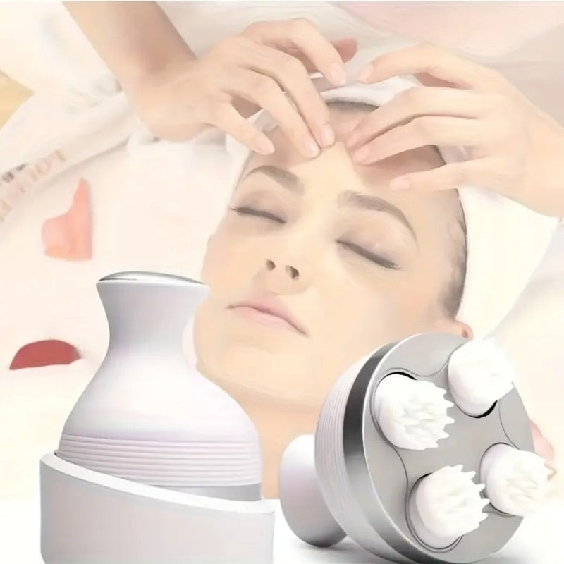 Rechargeable Electric Scalp Massager with 4 Clusters
