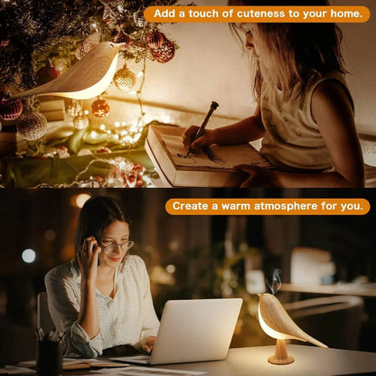 Small Desk Lamp, Bird Cordless Table Lamp