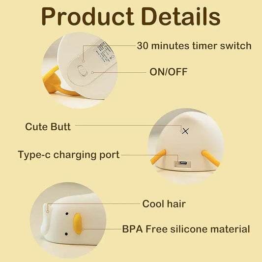Rechargeable Duck Character Lamp