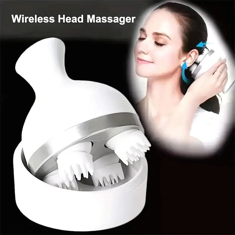 Rechargeable Electric Scalp Massager with 4 Clusters