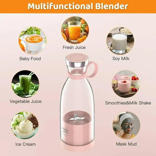 Chargeable 6 Blades 380ml-Portable Juicer Cup & Smoothie Maker