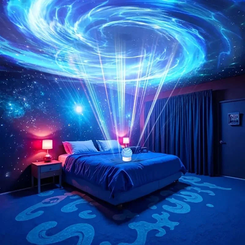 2-in-1 Ocean Wave Projector Light & Aurora Lamp