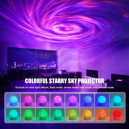 2-in-1 Ocean Wave Projector Light & Aurora Lamp