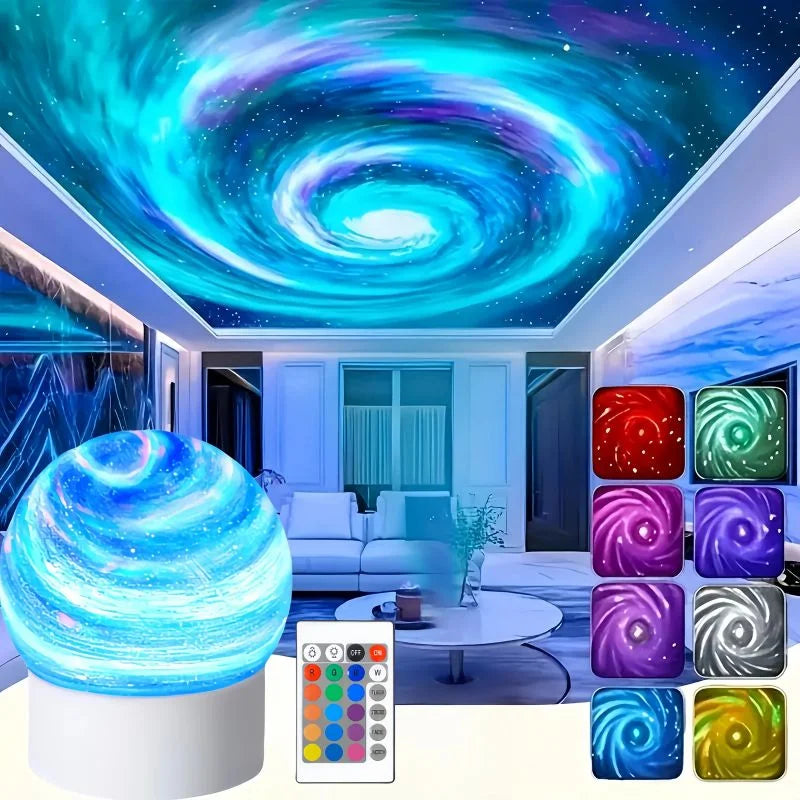 2-in-1 Ocean Wave Projector Light & Aurora Lamp