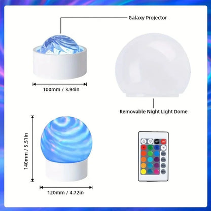 2-in-1 Ocean Wave Projector Light & Aurora Lamp