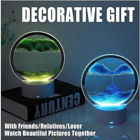 3D Moving Sand Art LED Lamp