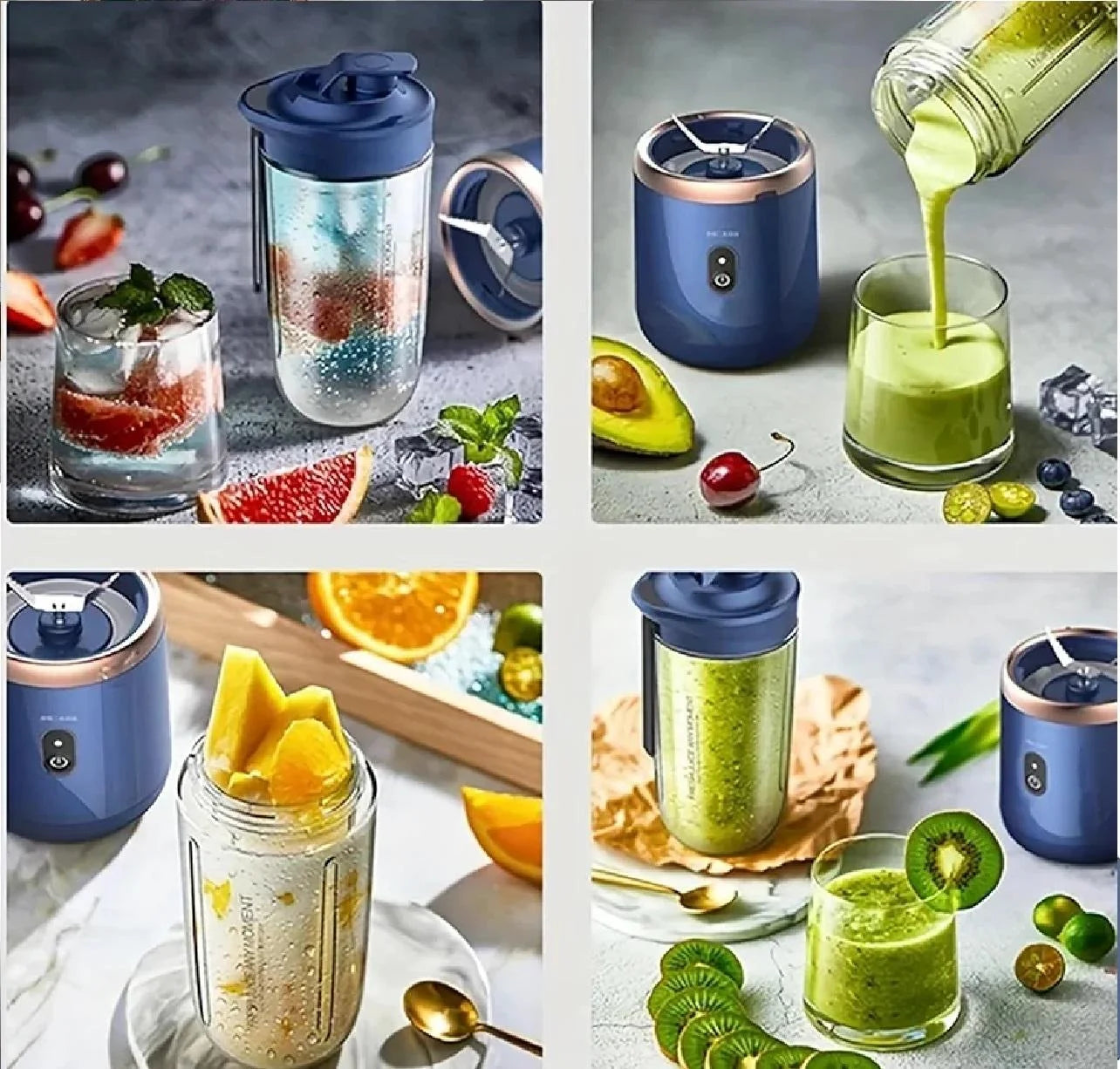 6 Blades - 2 in 1 Rechargeable Electric Juicer