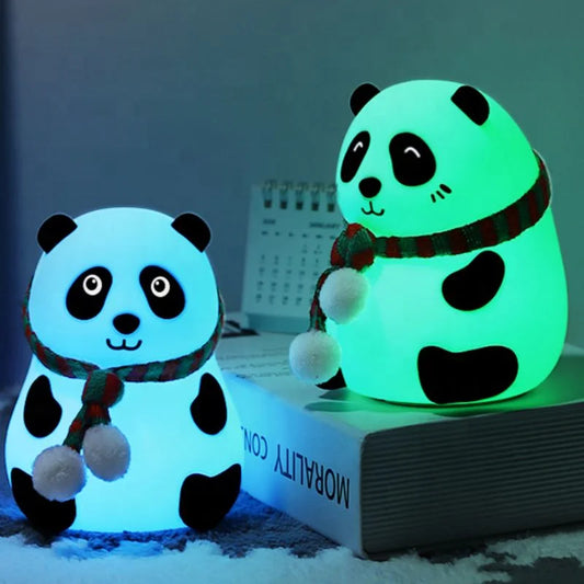 Soft Silicone Rechargeable Panda LED Night Lamp