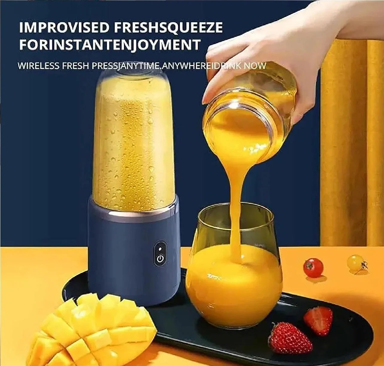6 Blades - 2 in 1 Rechargeable Electric Juicer
